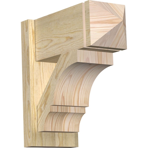 Ekena Millwork Balboa Rough Sawn Arts and Crafts Outlooker, Douglas Fir, 8"W x 18"D x 18"H OUT08X18X18BOA03RDF - main